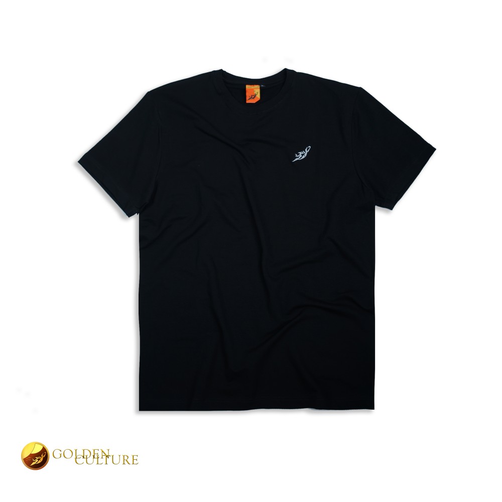 Golden Culture  Premium Loop-Cotton Slim Fit T-shirt (Black)